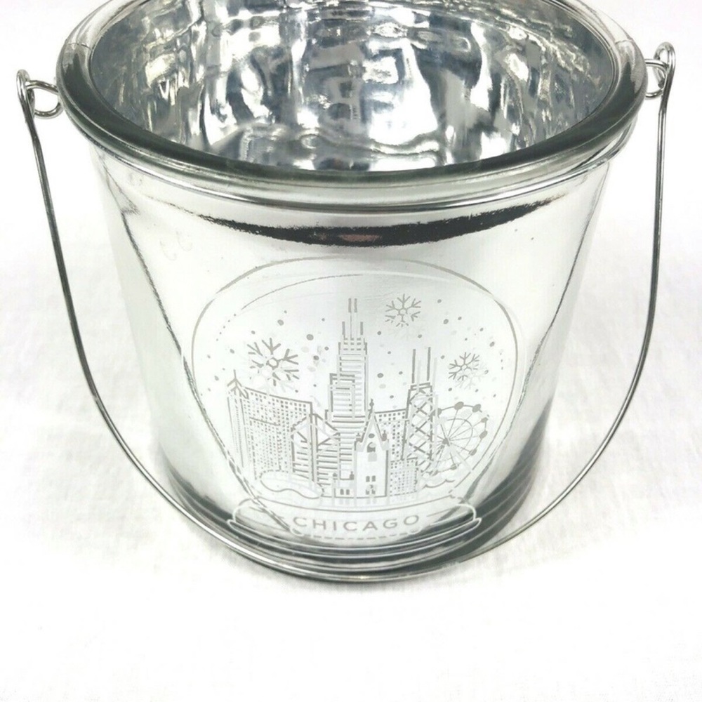 Starbucks - Silver Chicago Skyline Candleholder